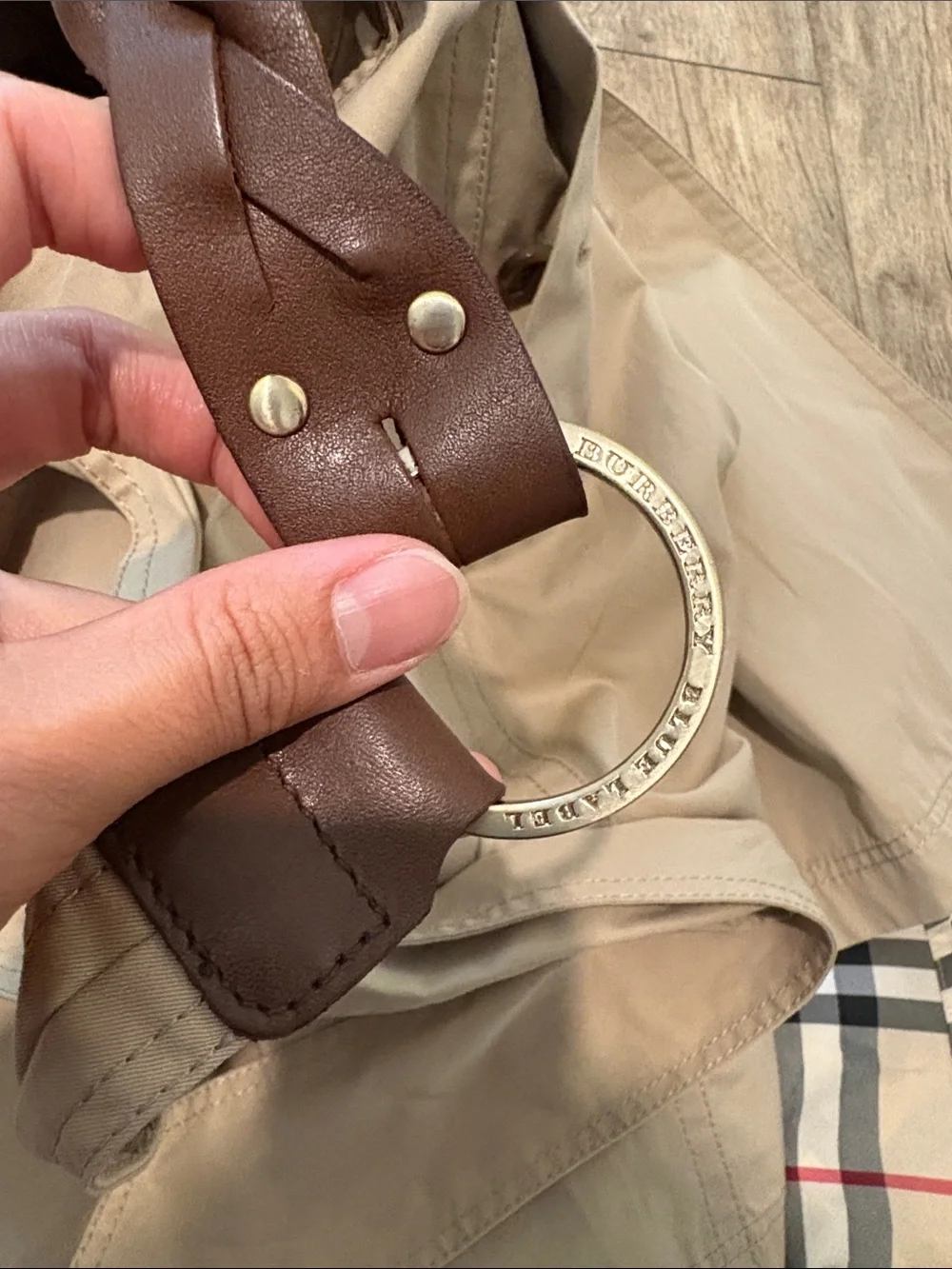 Burberry Size 36 (XS US) Trench Coat Khaki With Belt - Picture 13 of 14